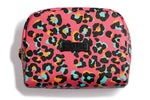 Daphne Makeup Bag Vegan Pink Leopard